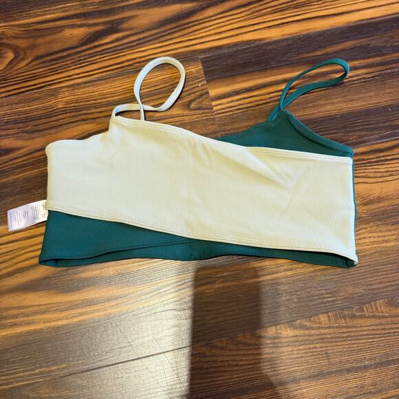 Wilo The Label Ribbed Cross Front Sports Bra Size L - Picture 3 of 7